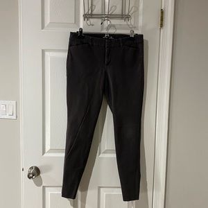 Old navy dark grey mid rise full length pixie pants size 10